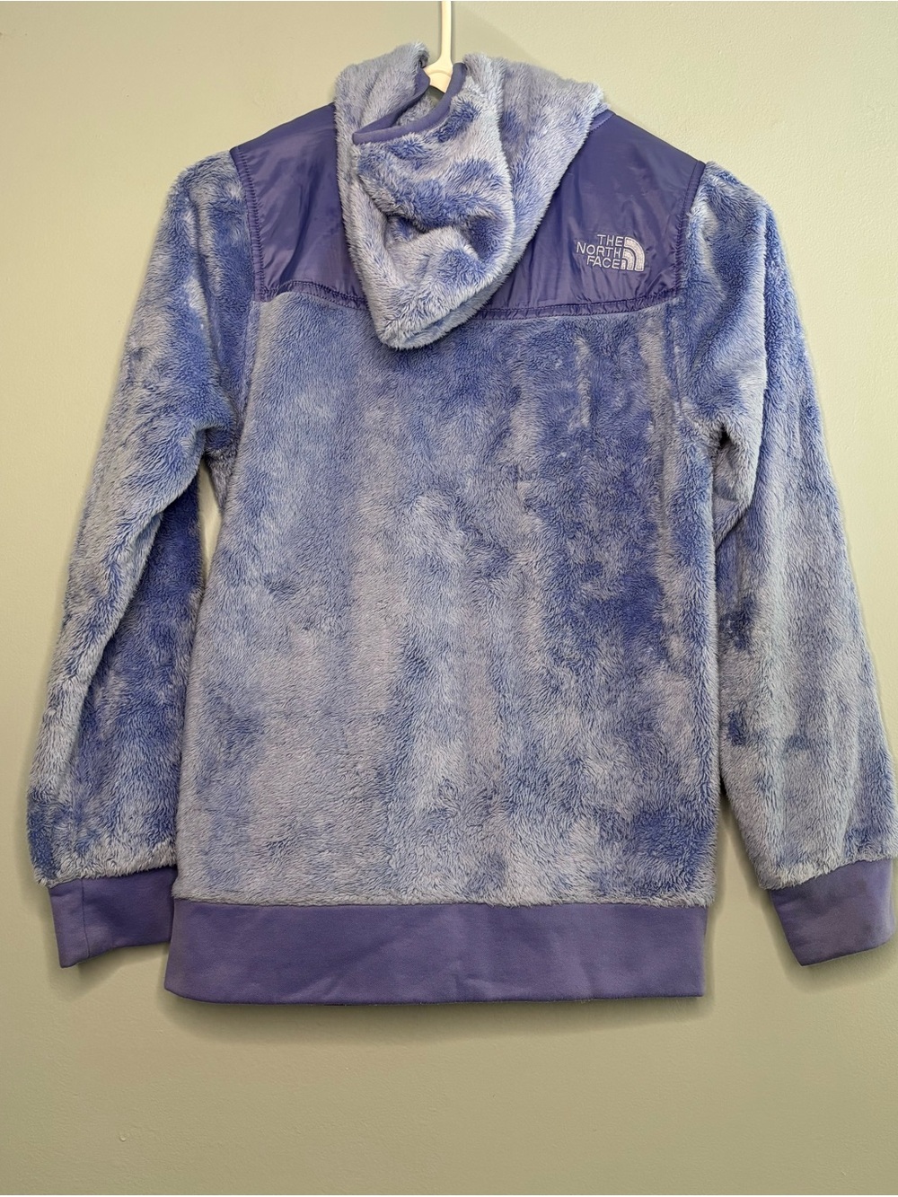 The North Face OSO Jacket Girls Youth Hooded Sherpa Size Medium 10/12 Periwinkle - Picture 2 of 10